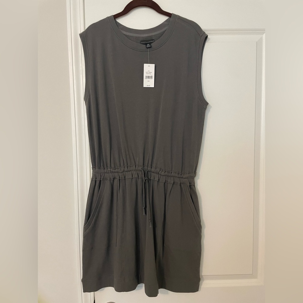 NWT Saks grey sweatshirt dress